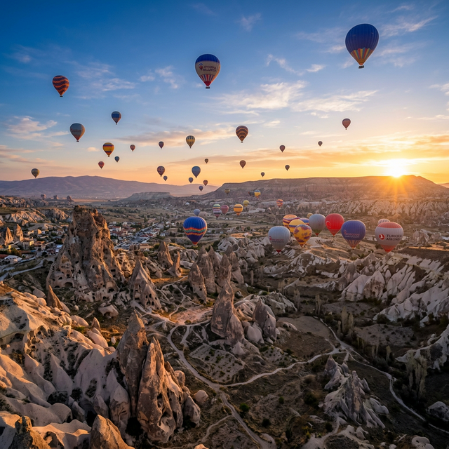 Hot air balloons over Cappadocia