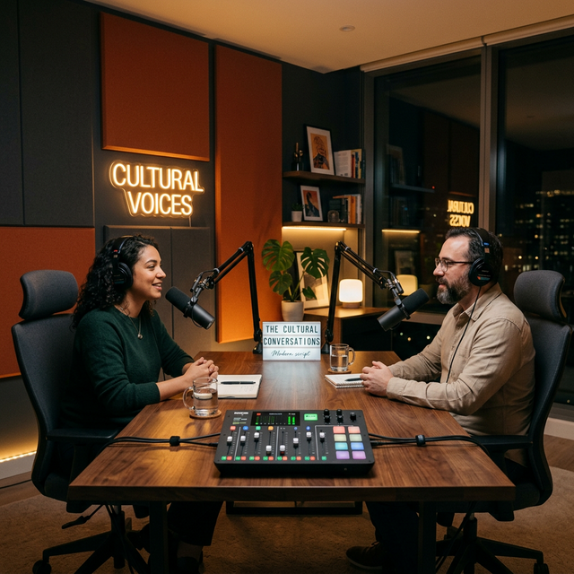 Podcast recording studio